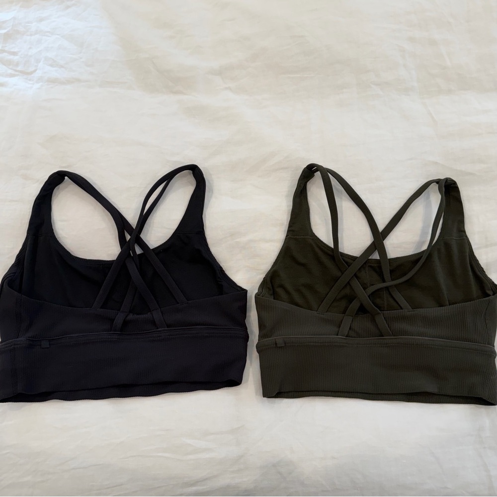 Lululemon Energy Longline Bra in Black and Army Green - Picture 5 of 12